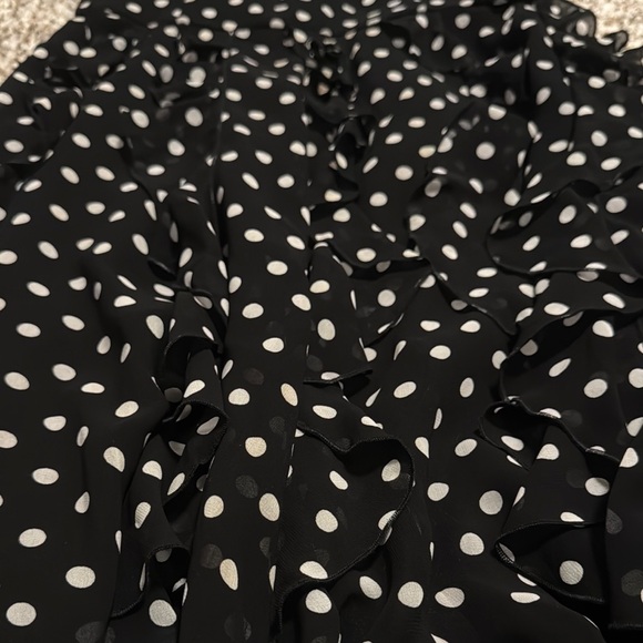 White House Black Market Polka Dot Black Cocktail Dress - Picture 3 of 6